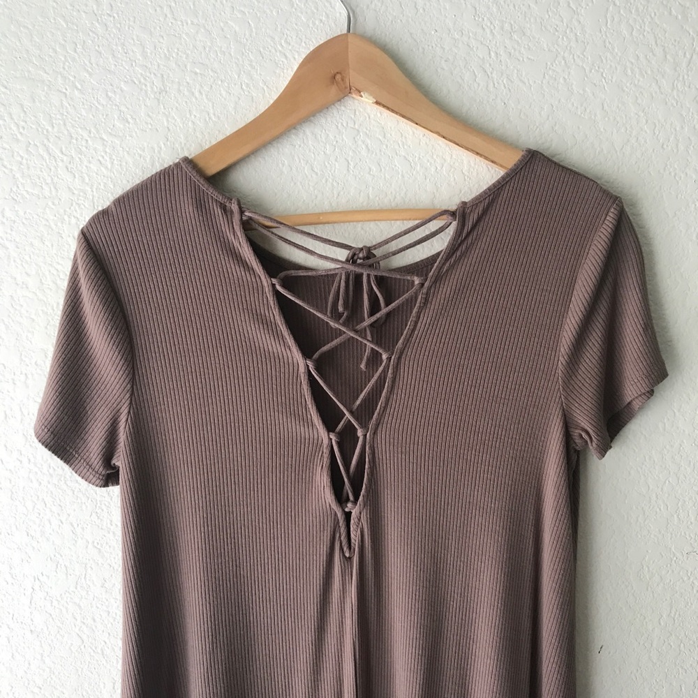 Taupe A line Swing Dress